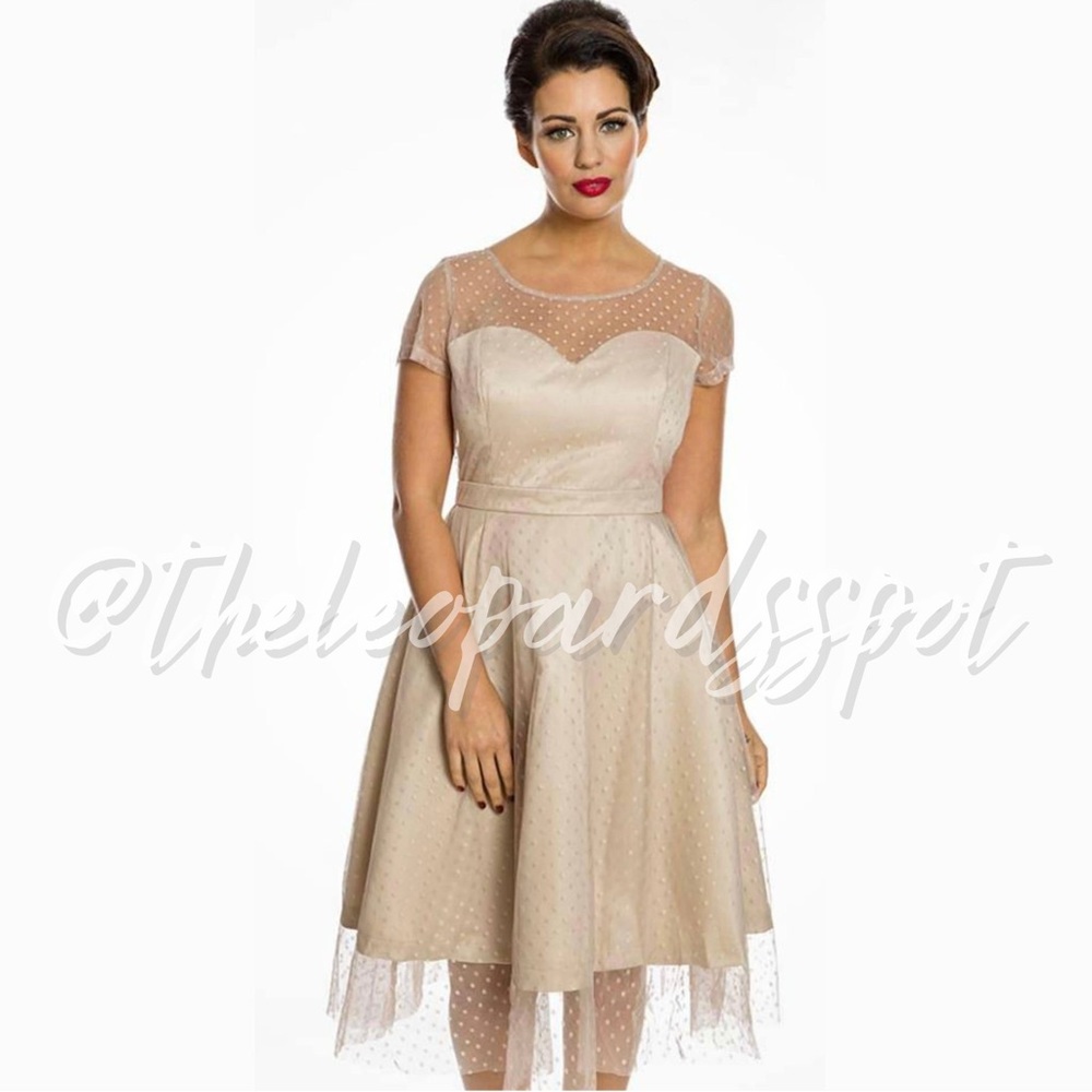 LINDY BOP “Leona” 50s Party Dress in Almond